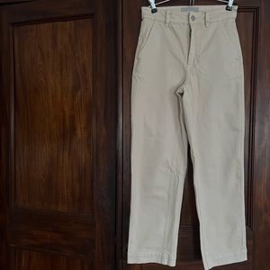 Everlane the “Straight-Leg” crop pant, color Sandstone, Size 0